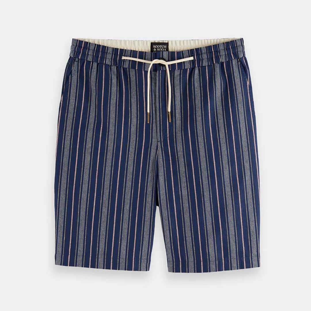 Fave Printed Shorts | Navy Stripe