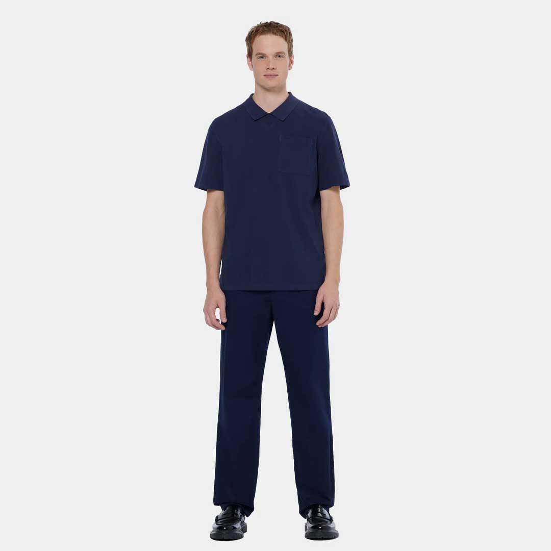Pique Chest Pocket Polo | Navy
