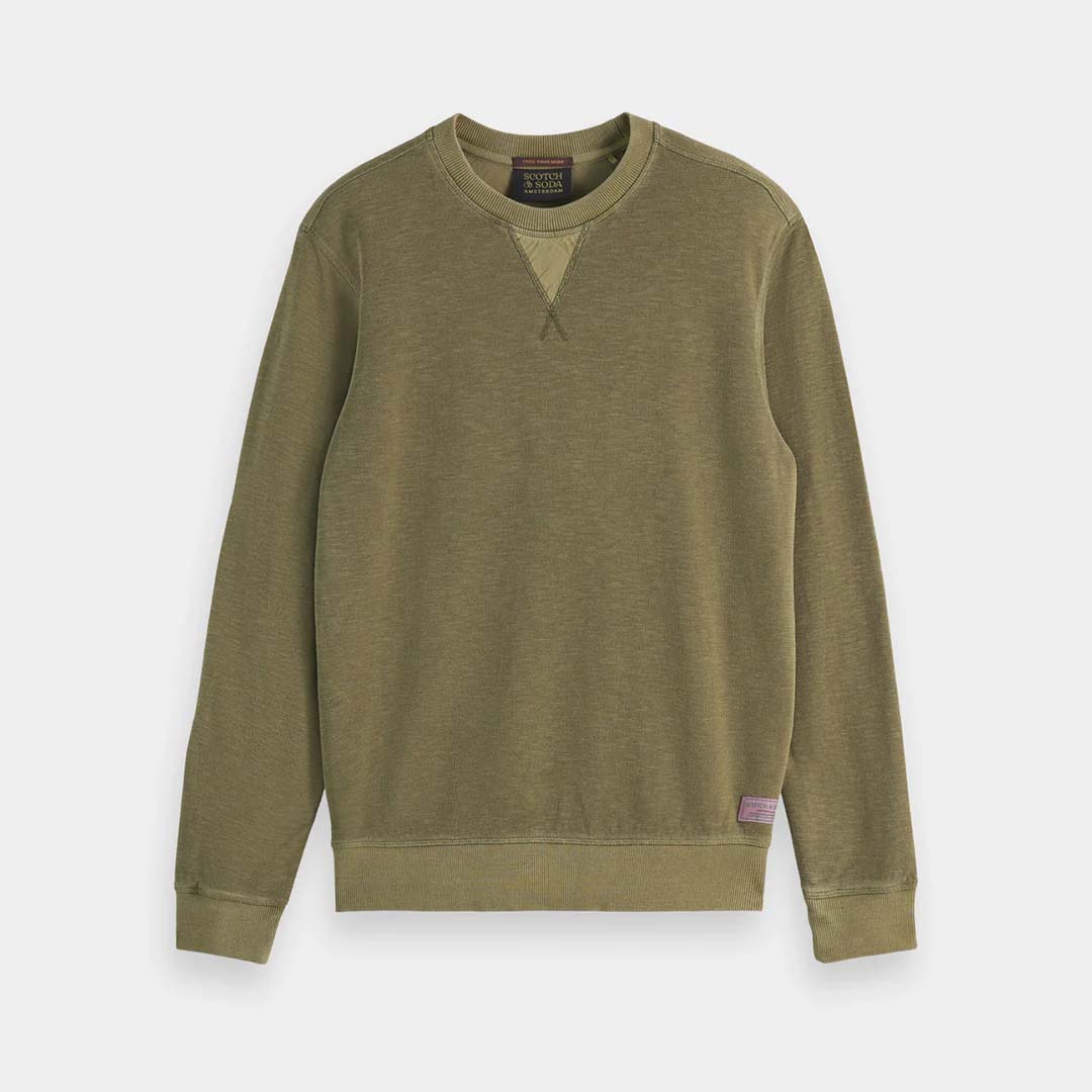 GARMENT-DYED SWEATSHIRT | MOSS