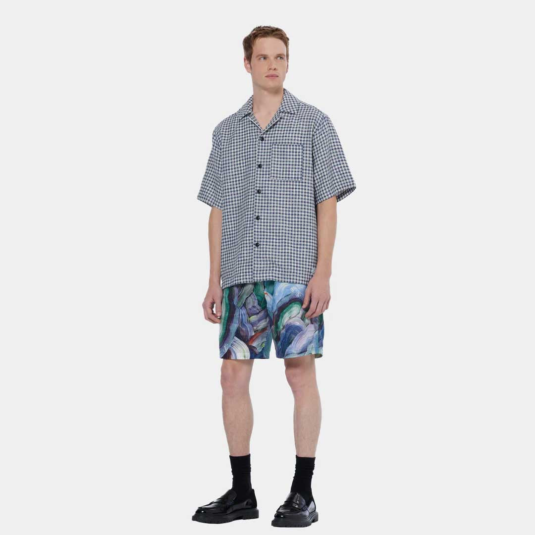 Jacquard Shirt | Blue Diamond