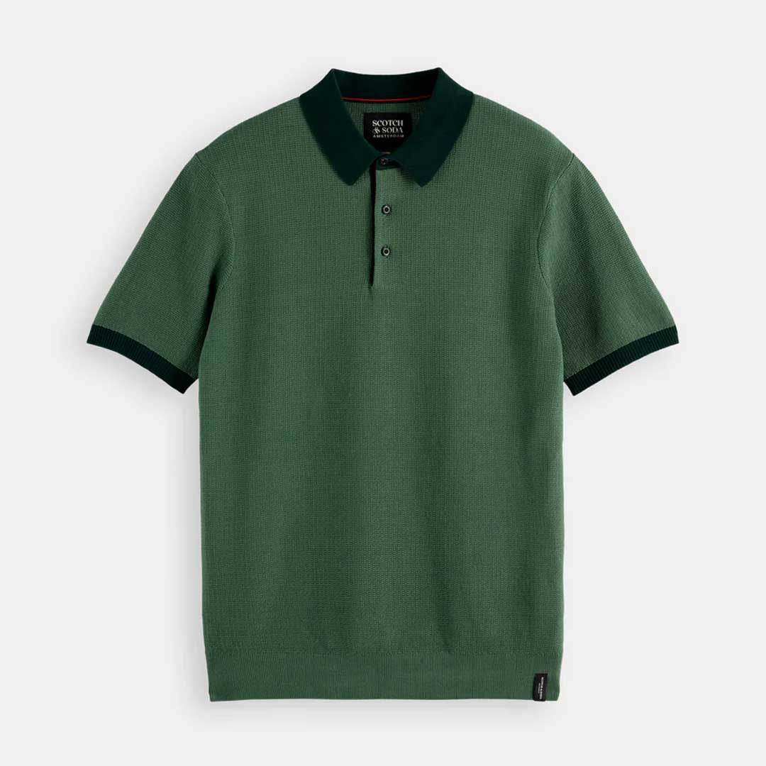 Knitted Polo | Sage Green