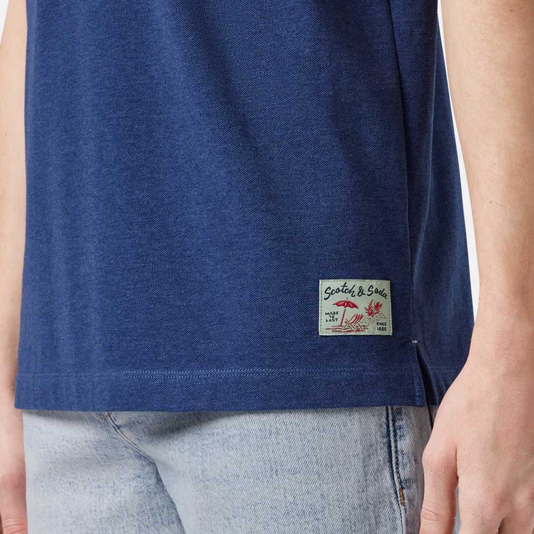 Melange Polo | Atlantic Blue