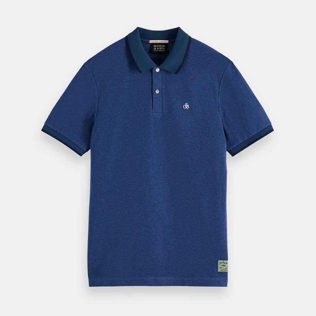 Melange Polo | Atlantic Blue