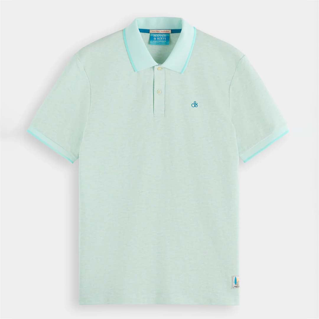 MELANGE POLO SHIRT | SEAFOAM