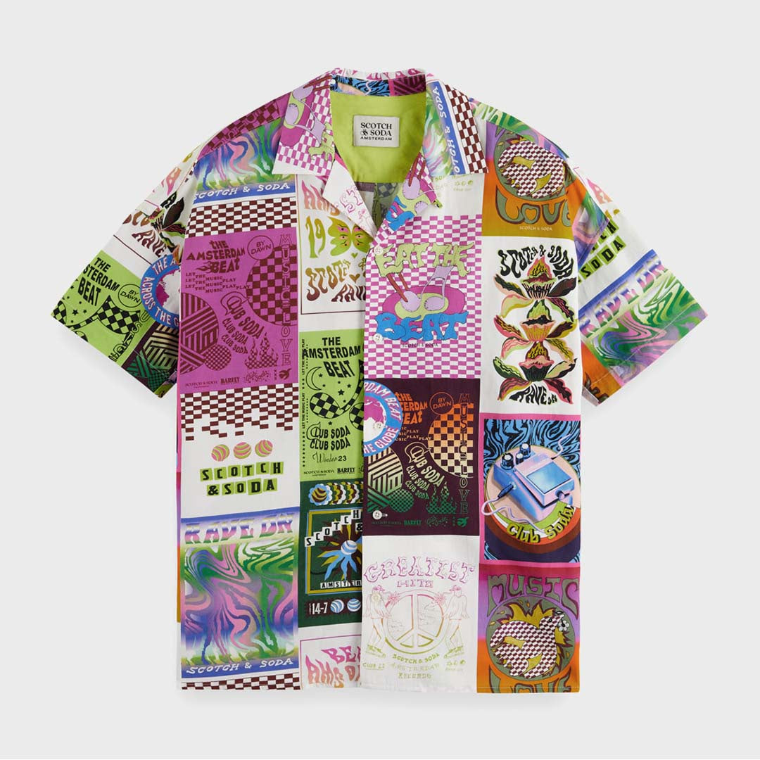 PRINTED SHORT SLEEVED SHIRT | PINK FLYER