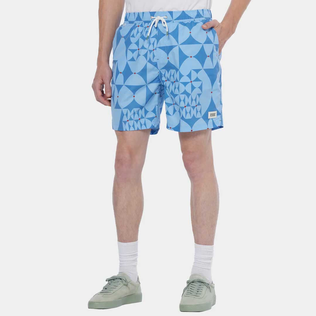 Printed Swimshorts | Diamond Blue
