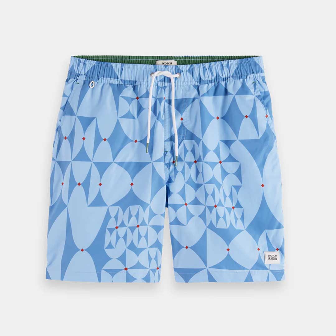 Printed Swimshorts | Diamond Blue