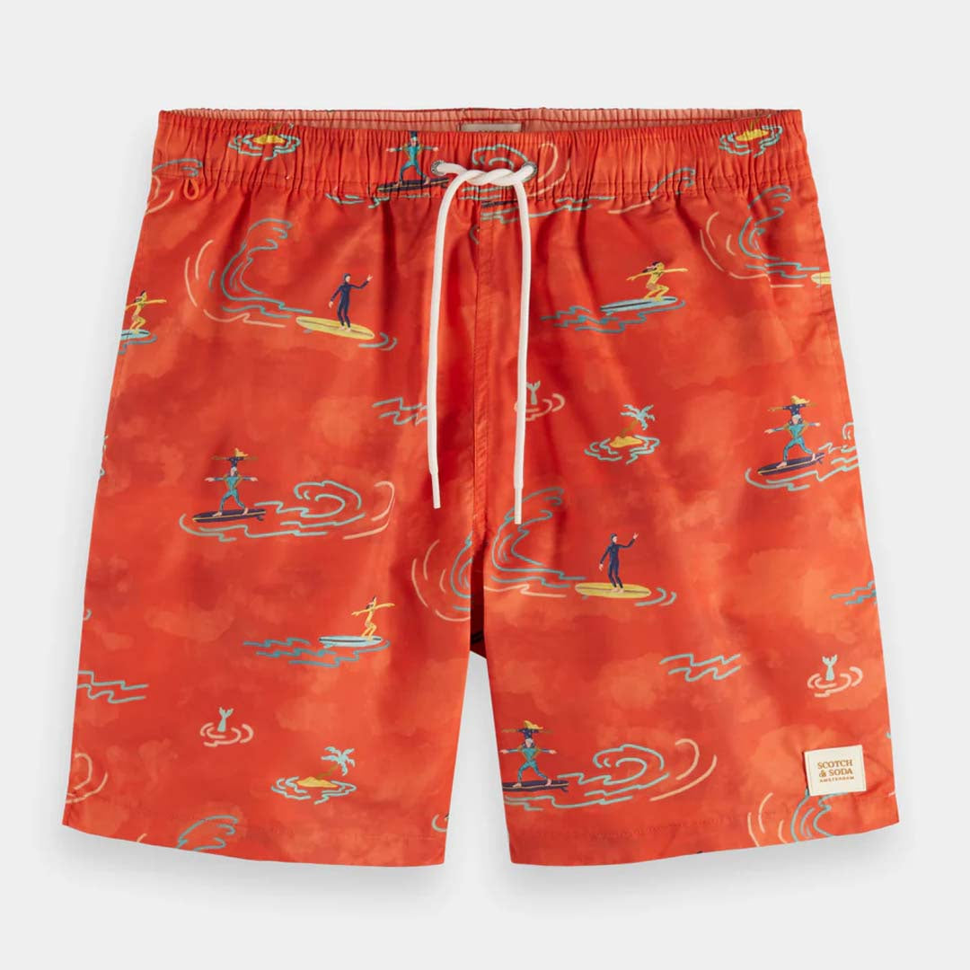 PRINTED SWIMSHORTS | RED SURFER