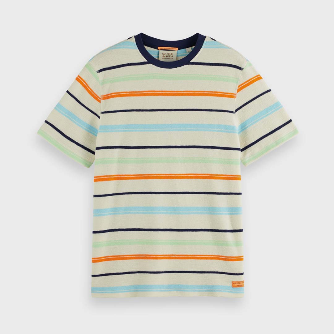 STRUCTURED STRIPED T-SHIRT | MULTICOLOUR STRIPE