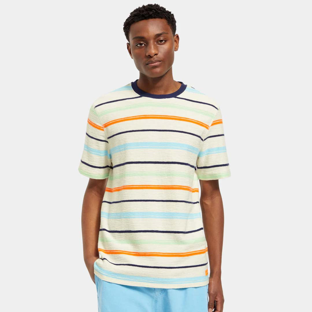 STRUCTURED STRIPED T-SHIRT | MULTICOLOUR STRIPE