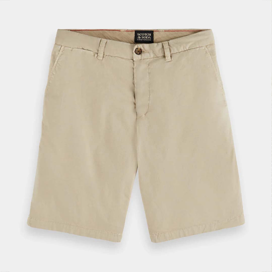 STUART CHINO SHORT | PEBBLE