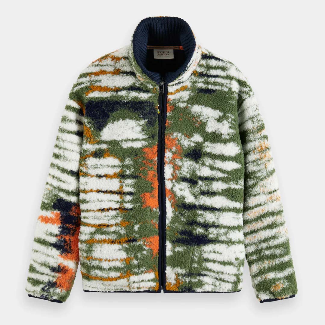 TEDDY FLEECE JACKET | HARMONICA TIE DYE