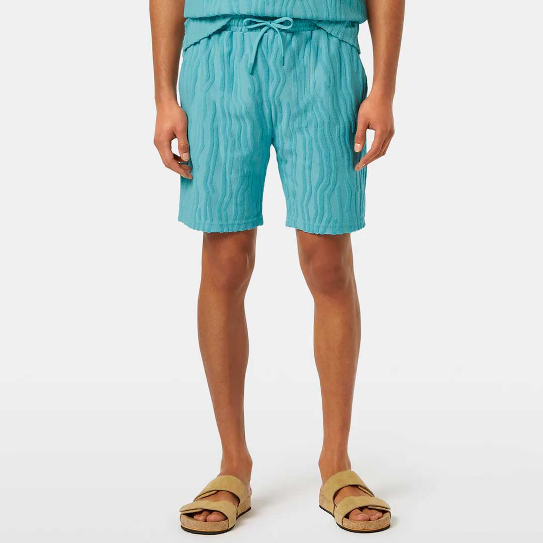Terry Jacquard Shorts | Sea Blue