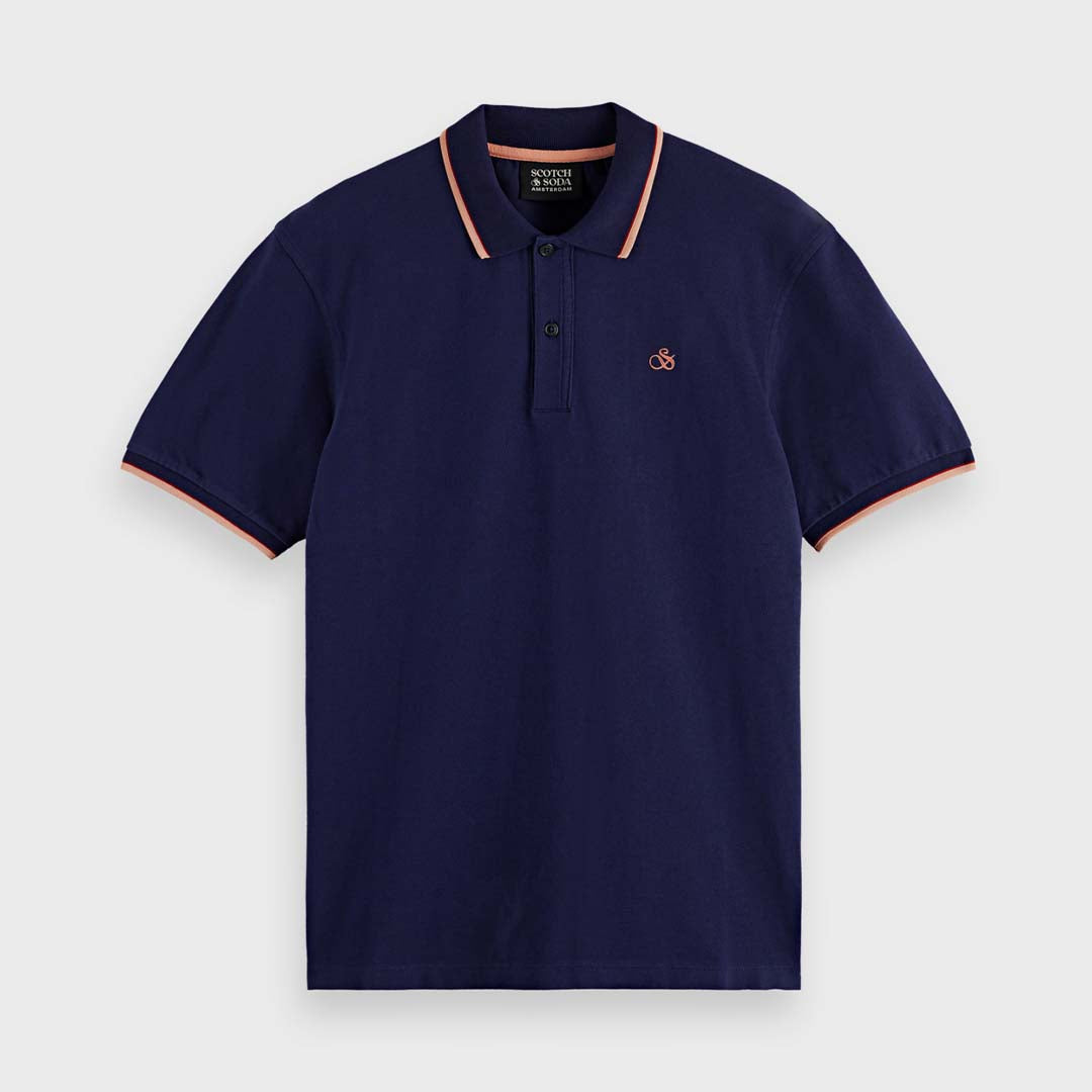 TIPPING POLO SHIRT | NAVY