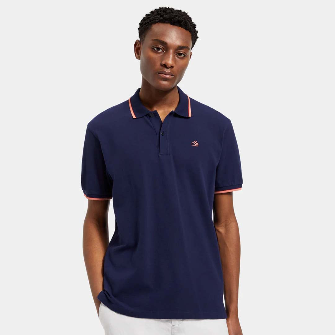 TIPPING POLO SHIRT | NAVY