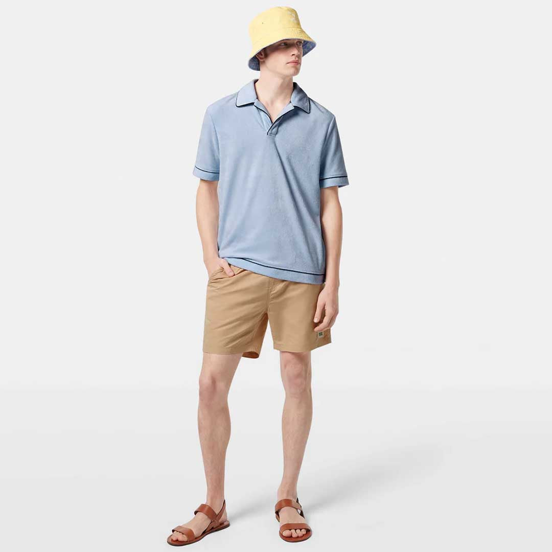 Towelling Polo | Light Shirting Blue