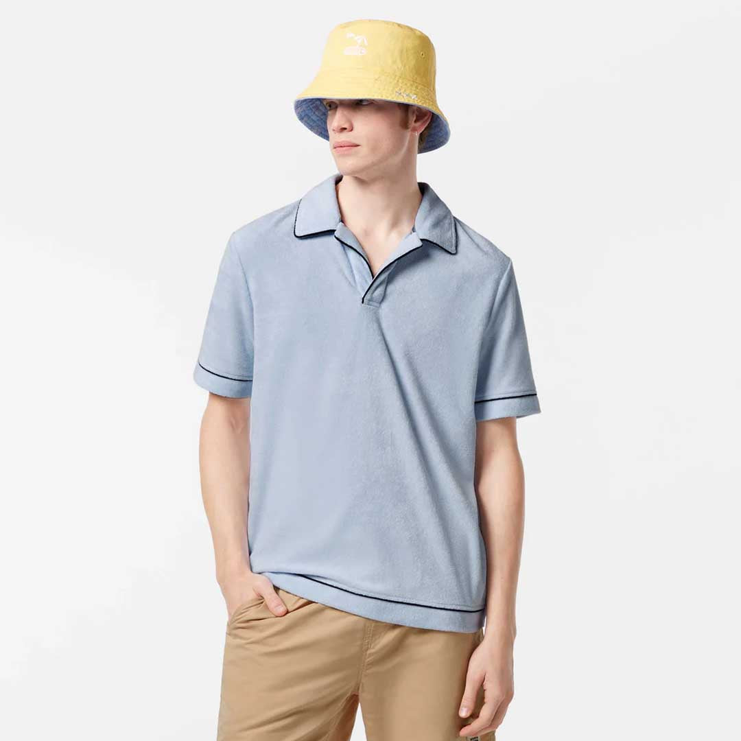 Towelling Polo | Light Shirting Blue