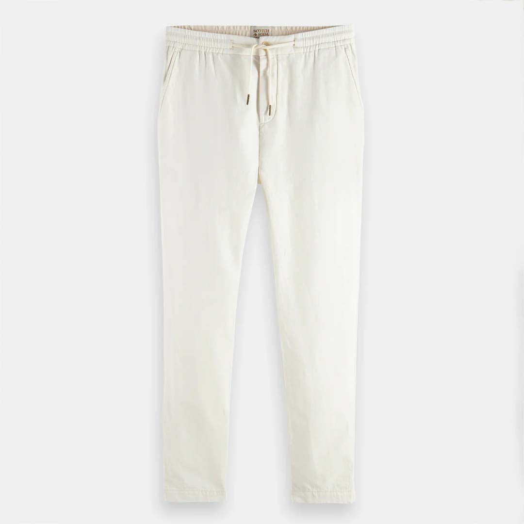 WARREN COTTON-LINEN STRAGHT FIT JOGGER | SHELL