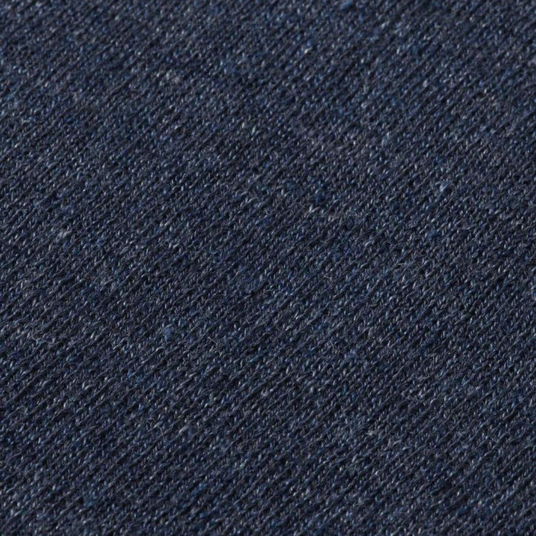 LINEN BLEND PULLOVER | NAVY MELANGE