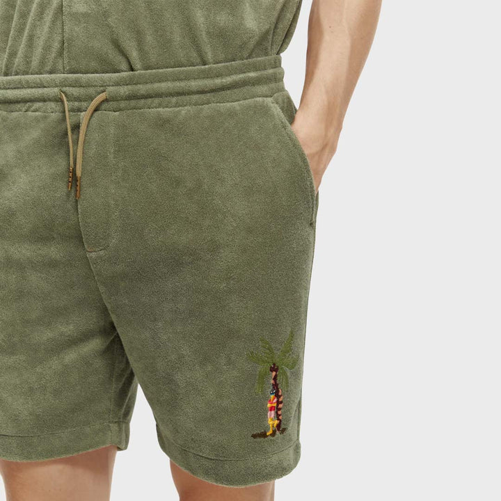 TOWELING BERMUDA SHORT | ARMY