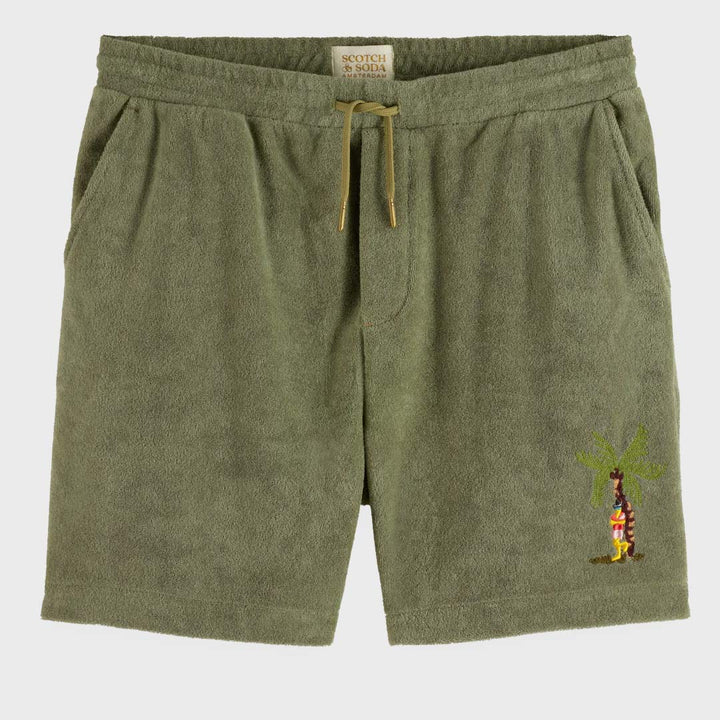 TOWELING BERMUDA SHORT | ARMY