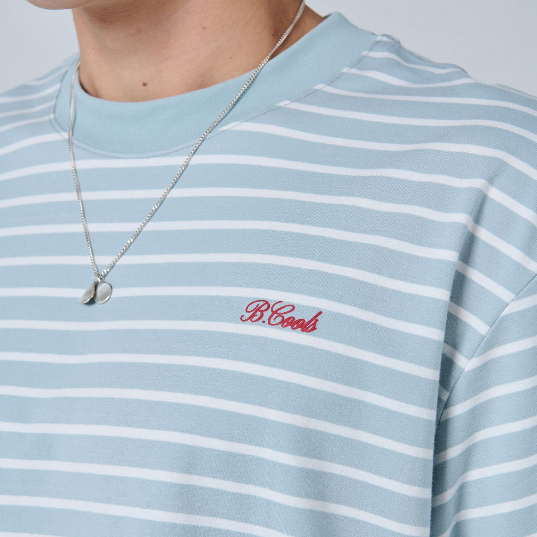 B.Cools Scribe T-shirt in blue stripe, back