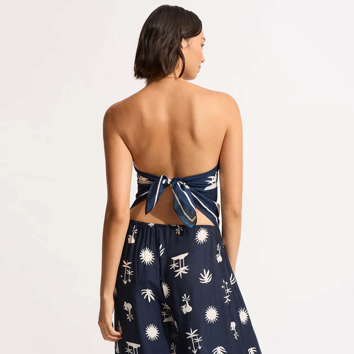 LA PALMA SCARF | TRUE NAVY