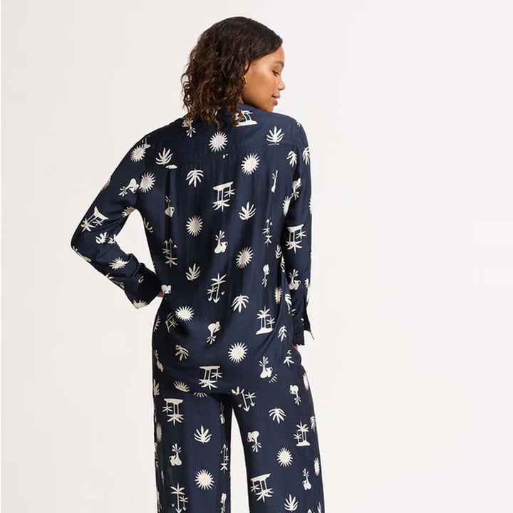 LA PALMA SILK SHIRT | TRUE NAVY
