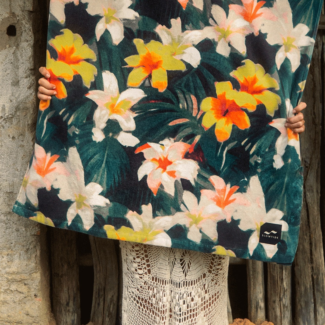 Slowtide Kingman Beach Towel in Black — product detail or lifestyle view 3