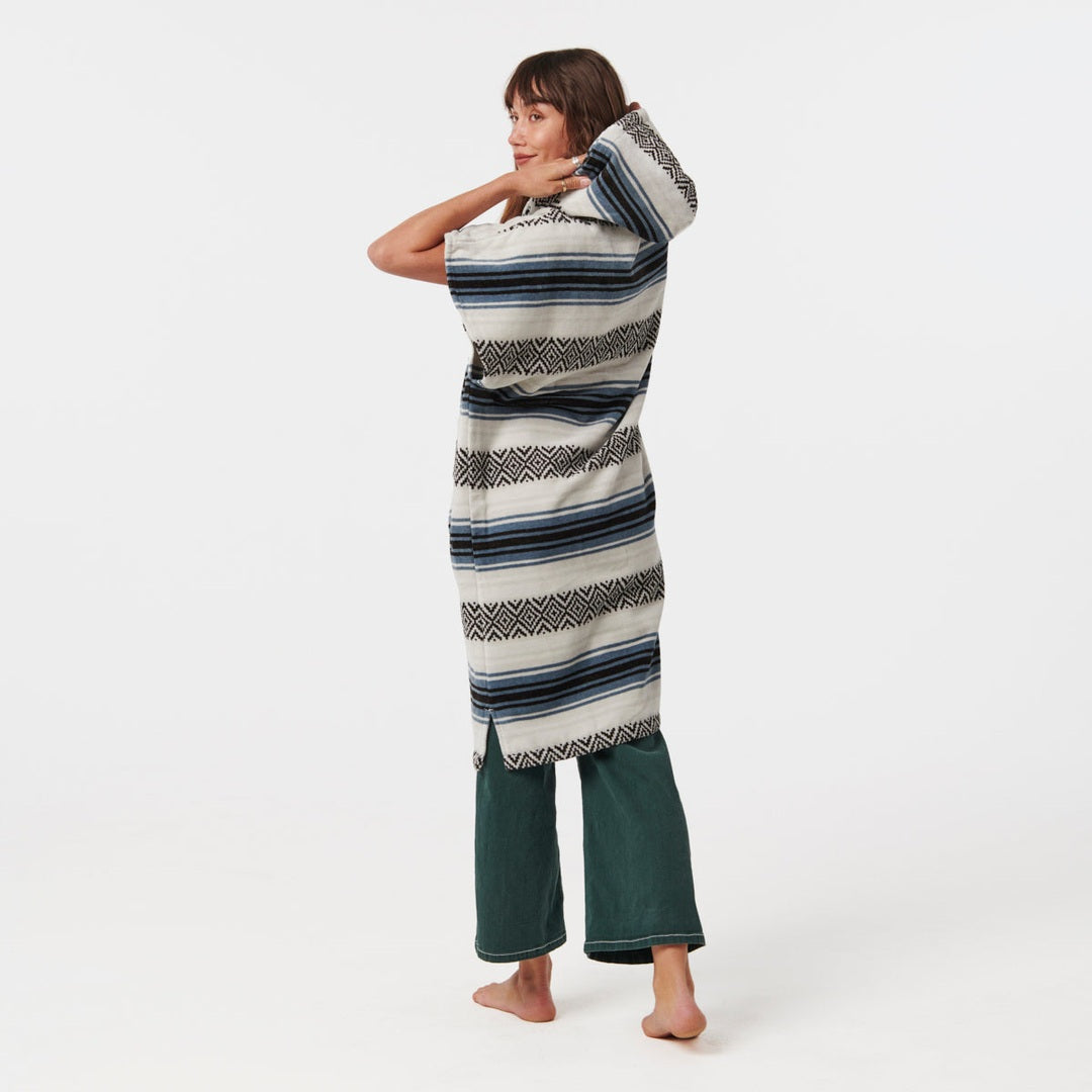 Slowtide Oso Changing Poncho in White — product detail or lifestyle view 4