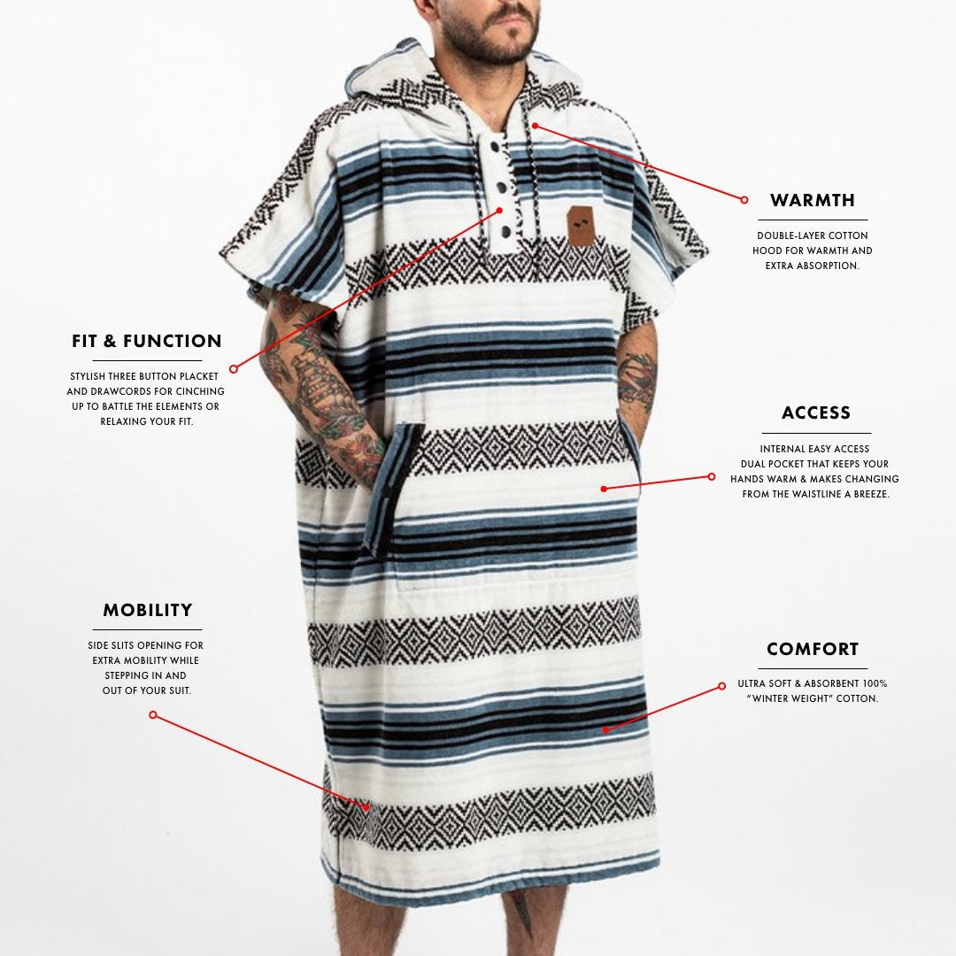 Slowtide Oso Changing Poncho in White — product detail or lifestyle view 8