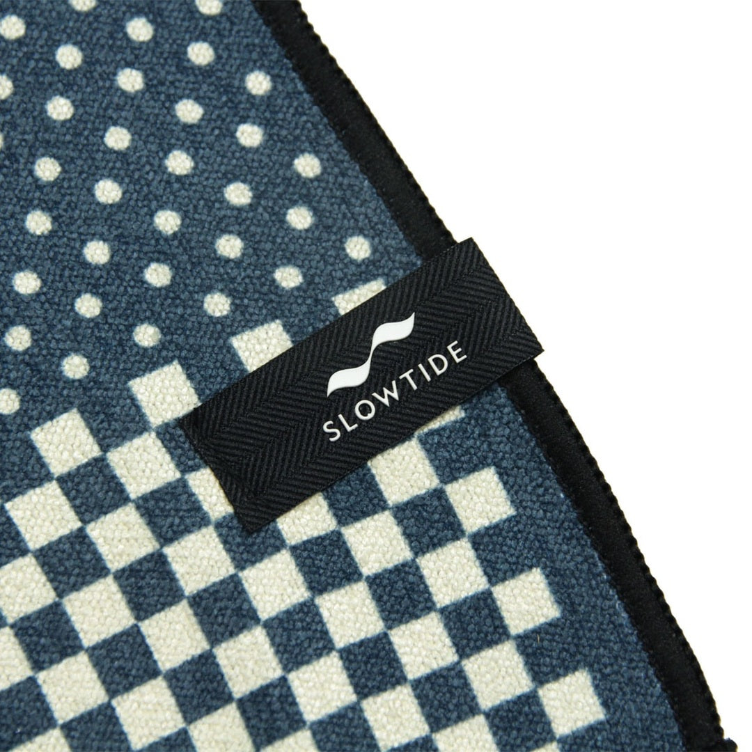 Slowtide Shogun Performance Quick-Dry Towel in Indigo — product detail or lifestyle view 3