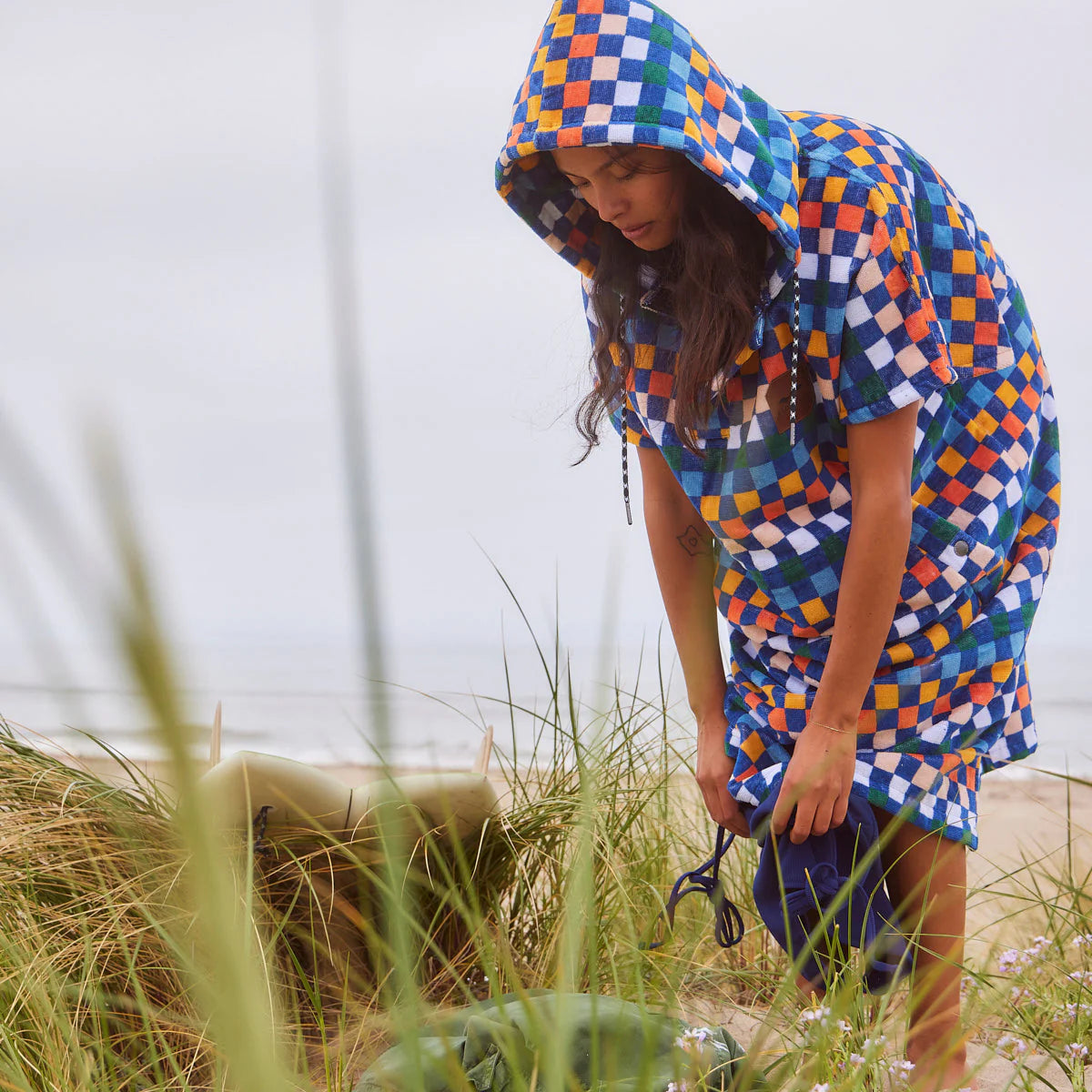 SUNDOW PONCHO | DEEP PACIFIC