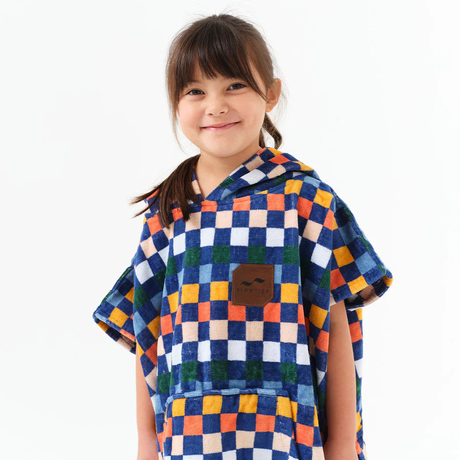 SUNDOWN KIDS PONCHO | DEEP PACIFIC