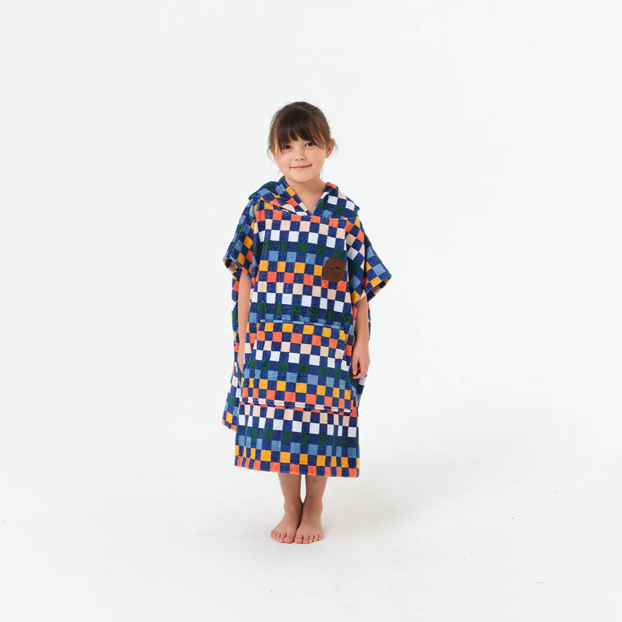 SUNDOWN KIDS PONCHO | DEEP PACIFIC