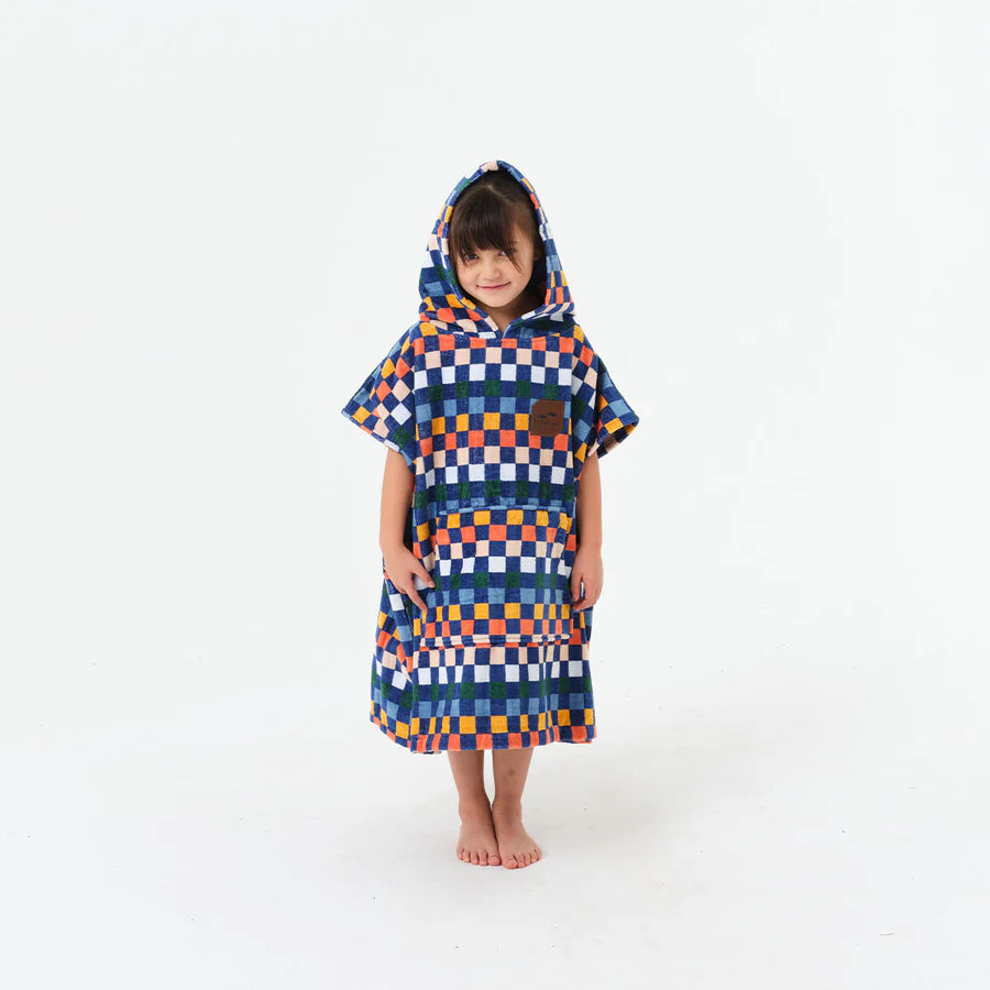 SUNDOWN KIDS PONCHO | DEEP PACIFIC