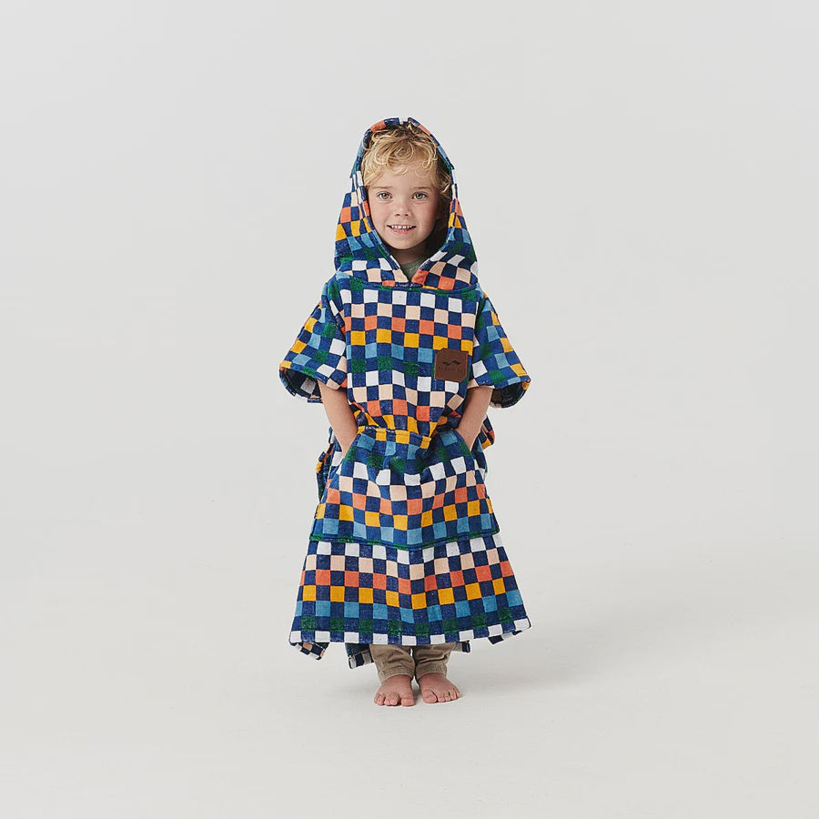 SUNDOWN KIDS PONCHO | DEEP PACIFIC