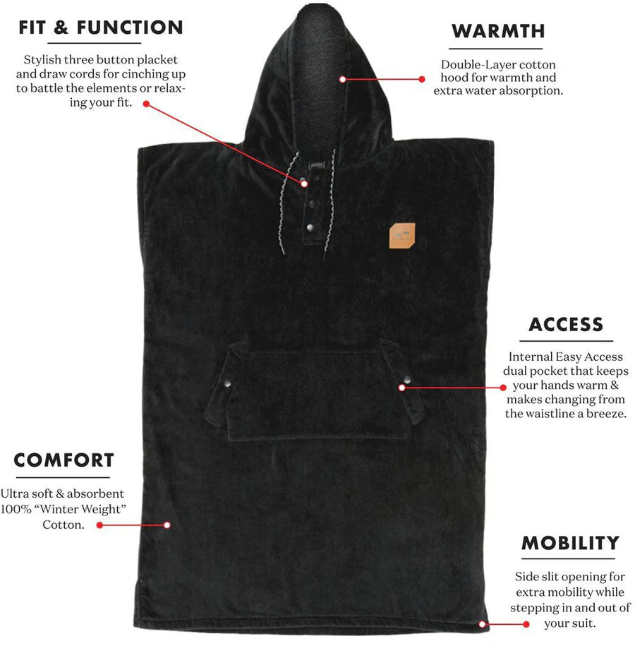 THE DIGS PONCHO | BLACK