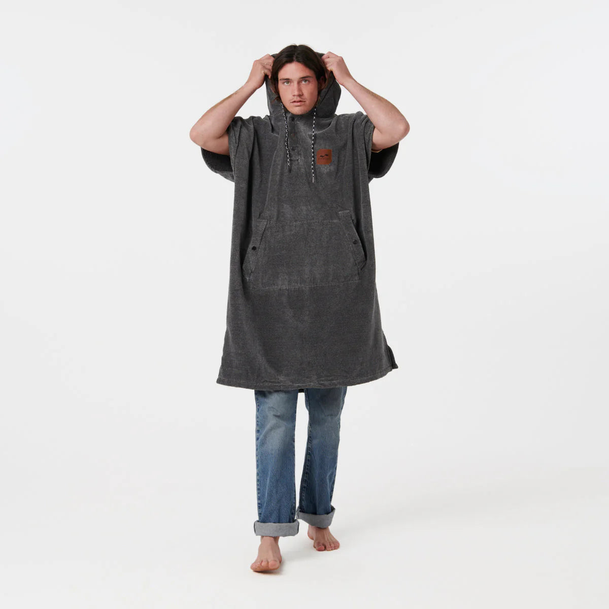 THE DIGS PONCHO | HEATHER GREY