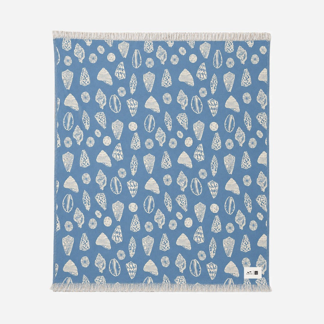 Slowtide Treasures Driftweave Blanket in Salt Water — hero product view