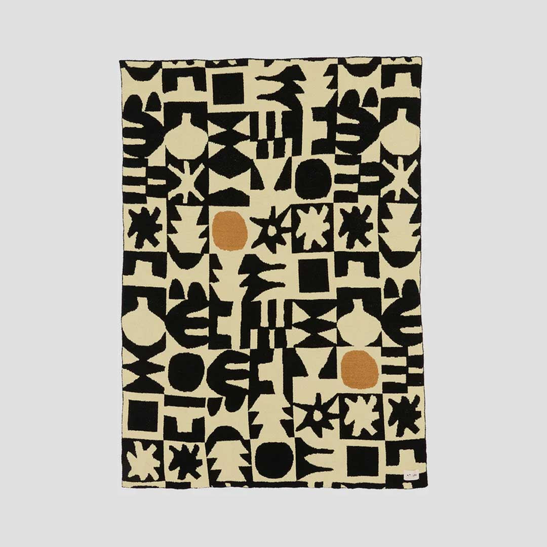 Upton Throw Blanket | Black