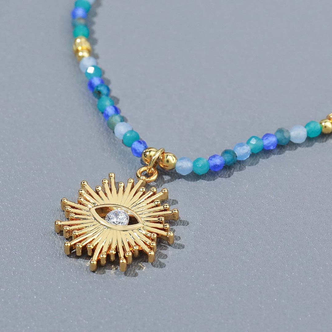 Sunburst Eye Necklace | Ocean