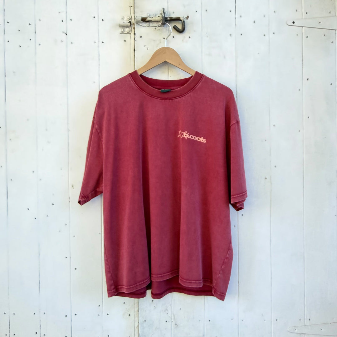 B.Cools Star Crop T-shirt in red, detail