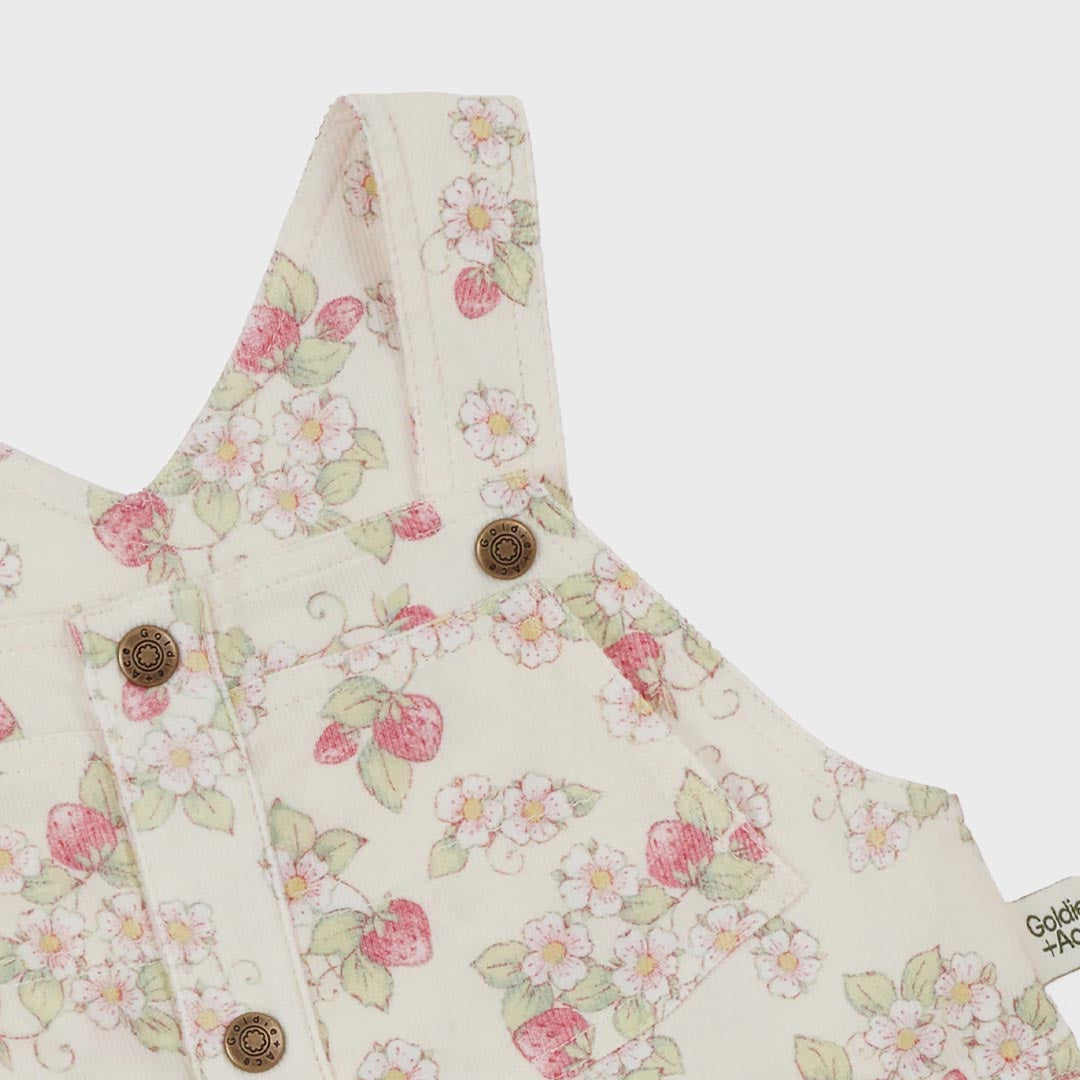 Strawberry Fields Pinafore Dress | Cream
