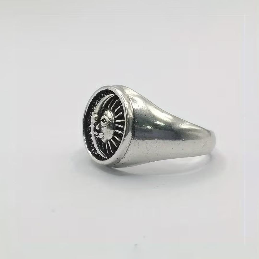 Sun and Moon Totem Ring| Stainless Steel