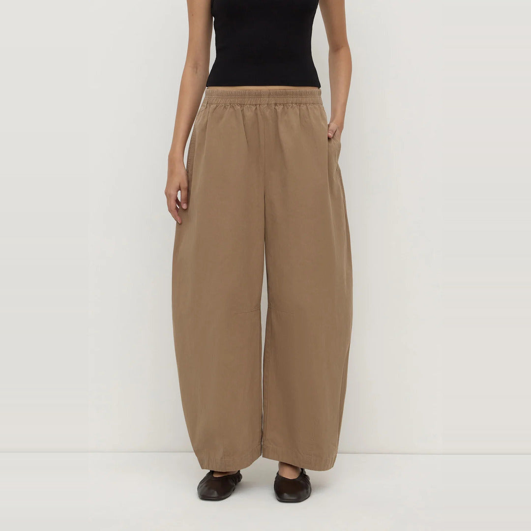 Lola Barrel Pant | Dark Tan