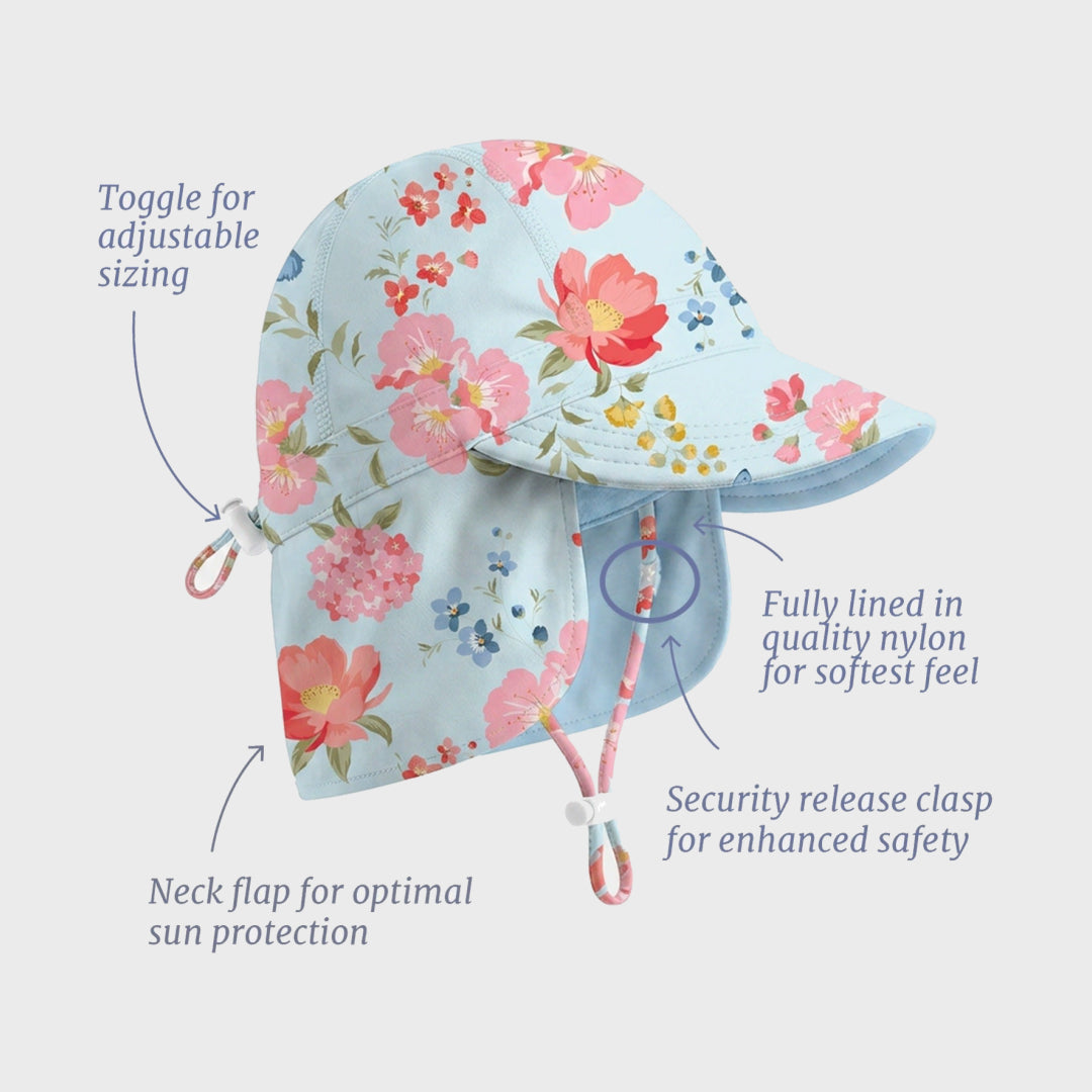 Twinkle Swim Flap Cap | Aqua Garden — image 3