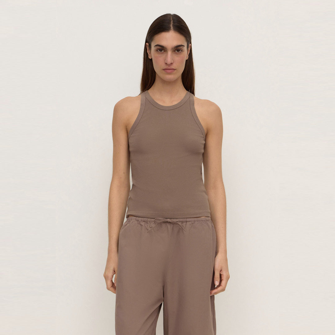 Assembly Label Tabitha Rib Tank in Dark Sand