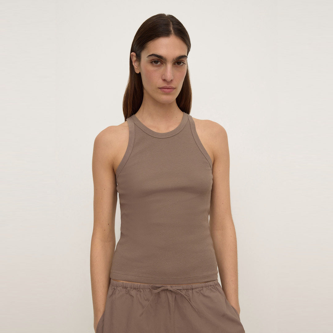 Assembly Label Tabitha Rib Tank in Dark Sand