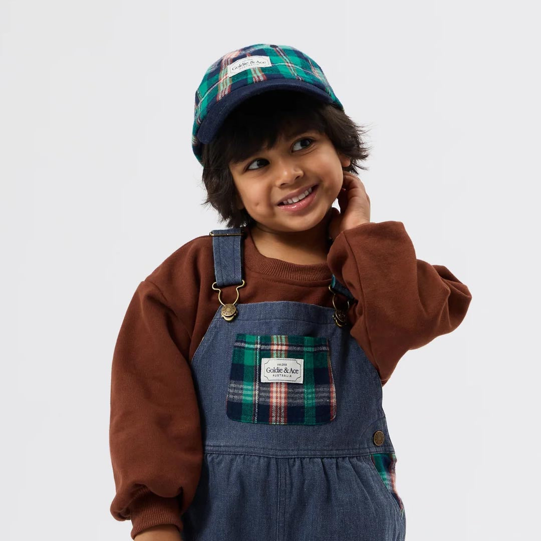 Tate Check Cap | Green Check